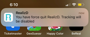 Realizd iPhone install step