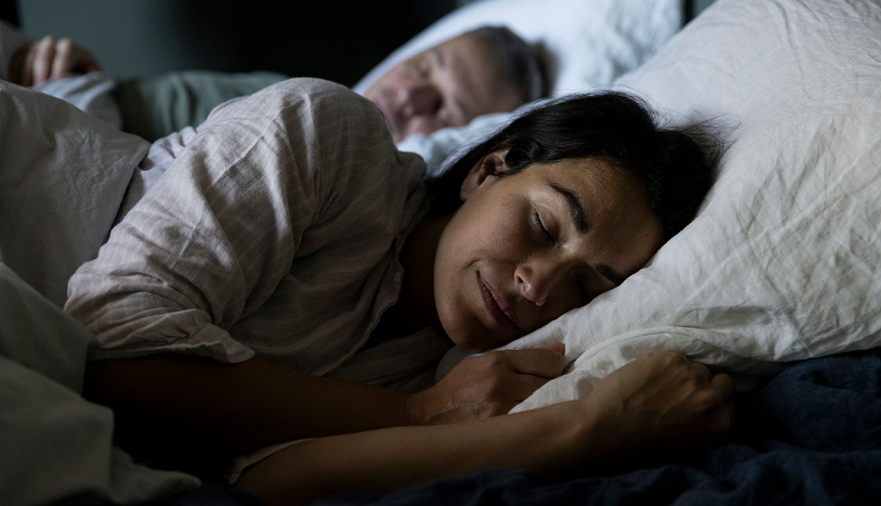 Two people sleeping