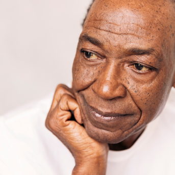 Older man thinking