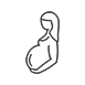 Pregnant woman symbol