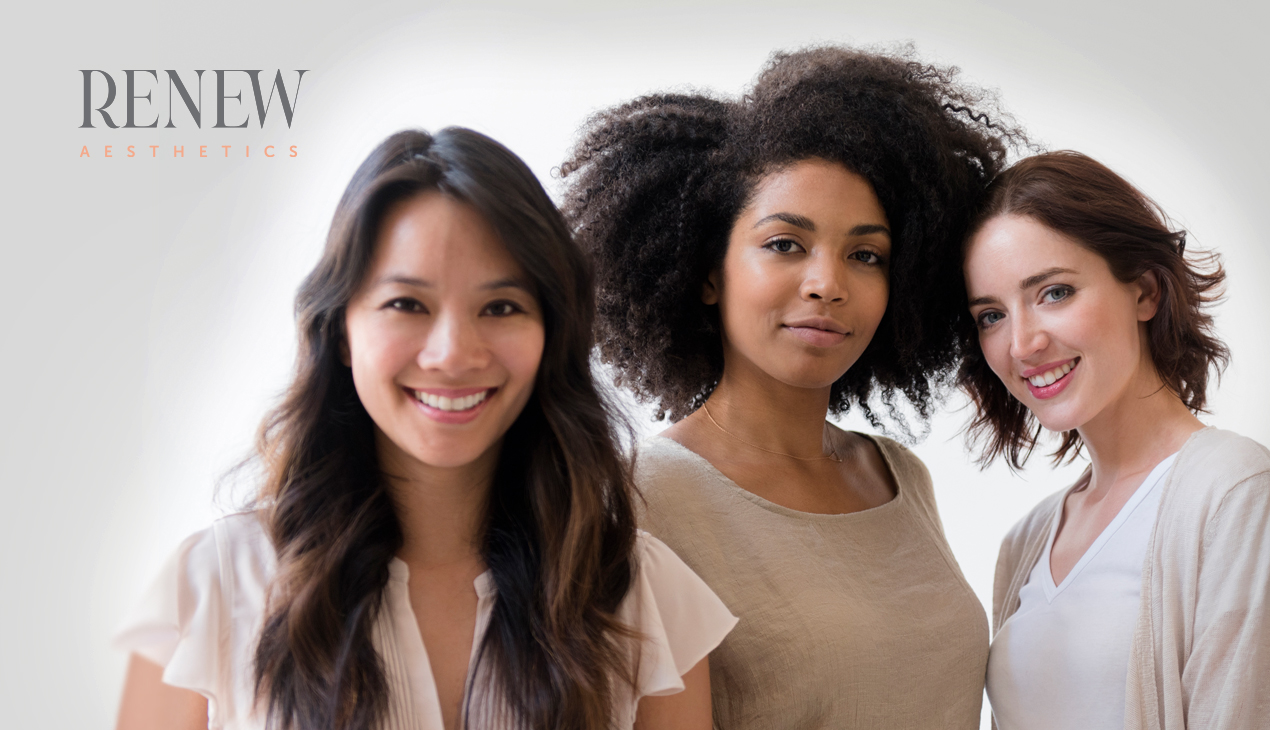 Women smiling